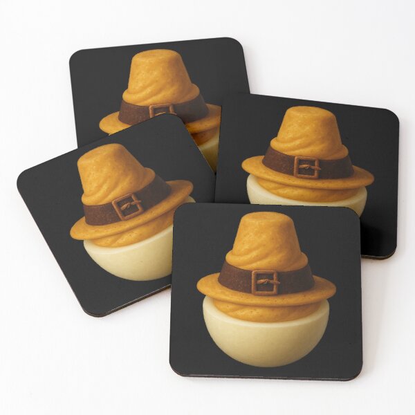 Item preview, Pilgrim Hat Deviled Egg - Creative Thanksgiving Humor Art designed and sold by I AM BRO.
