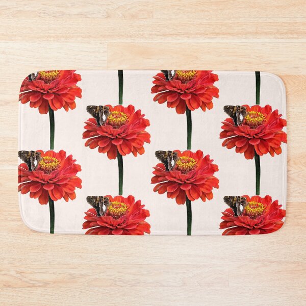 Item preview, Silver Spotted Skipper on Red Zinnia designed and sold by Susan Savad.