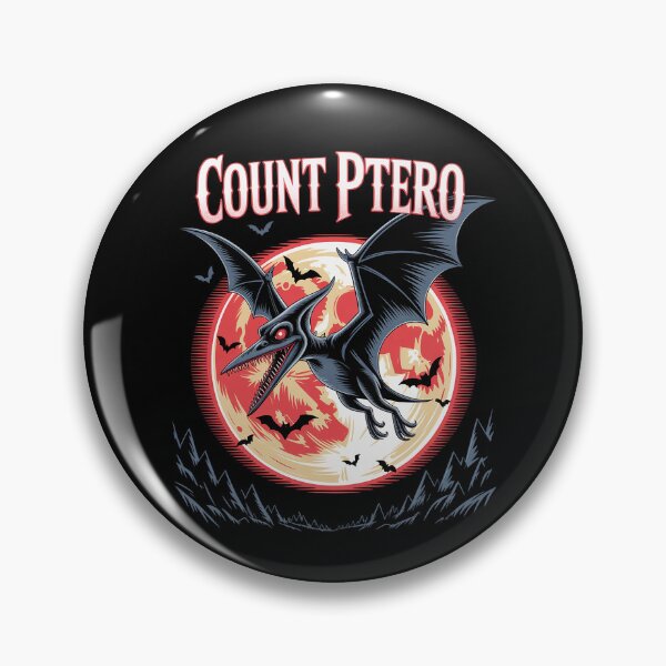 Item preview, COUNT PTERO Vampire Pterodactyl | Horror Flying Dinosaur Full Moon Halloween Design designed and sold by pixelpopplanet.