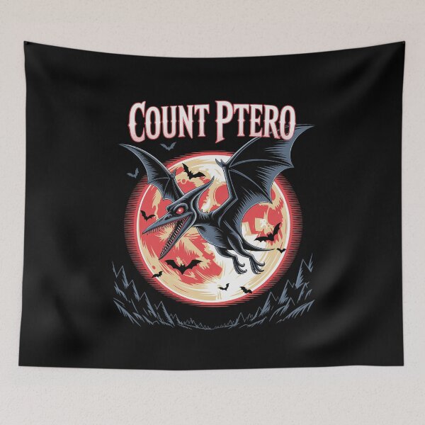 Item preview, COUNT PTERO Vampire Pterodactyl | Horror Flying Dinosaur Full Moon Halloween Design designed and sold by pixelpopplanet.