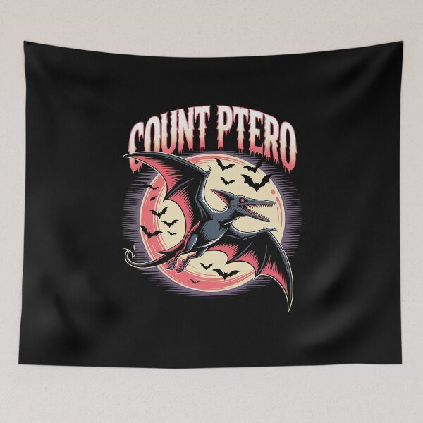 Item preview, COUNT PTERO Vampire Pterodactyl | Spooky Flying Dinosaur Halloween Pun Design designed and sold by pixelpopplanet.