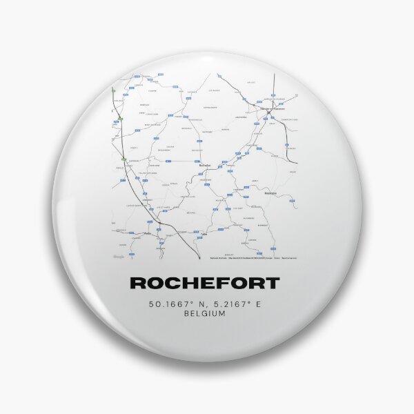 Item preview, Rochefort Belgium Map | Minimalist Black and White Modern City Poster designed and sold by RM-Journey.