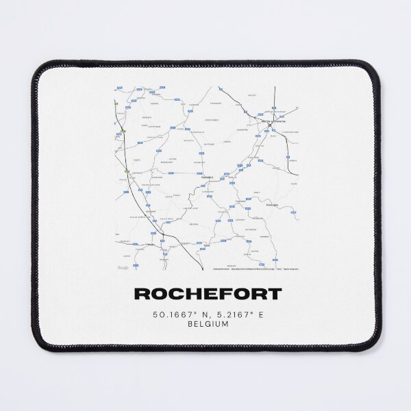Item preview, Rochefort Belgium Map | Minimalist Black and White Modern City Poster designed and sold by RM-Journey.
