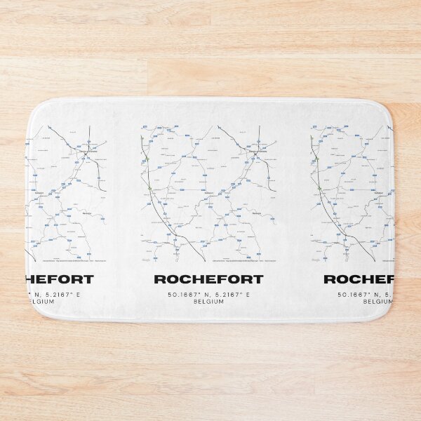 Item preview, Rochefort Belgium Map | Minimalist Black and White Modern City Poster designed and sold by RM-Journey.