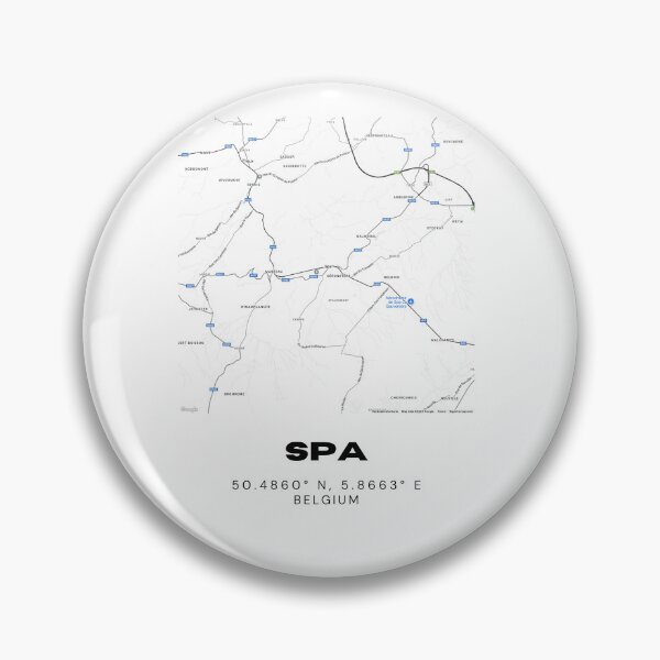 Item preview, Spa Belgium Map | Minimalist Modern Black and White City Map designed and sold by RM-Journey.