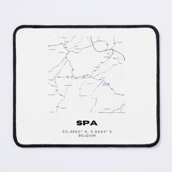 Item preview, Spa Belgium Map | Minimalist Modern Black and White City Map designed and sold by RM-Journey.