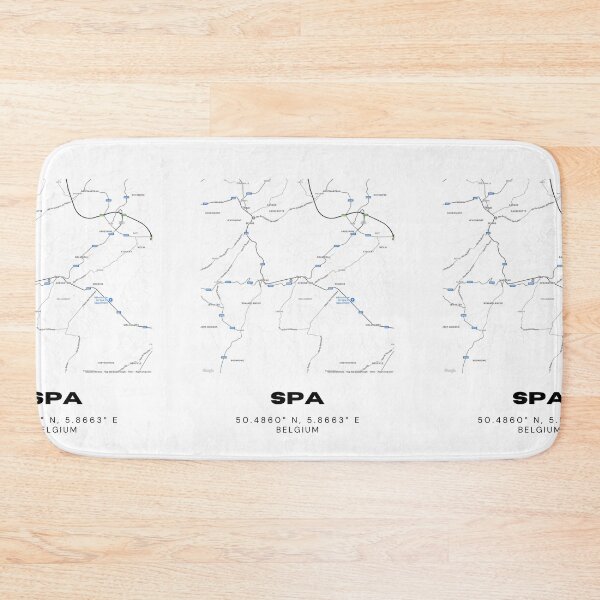 Item preview, Spa Belgium Map | Minimalist Modern Black and White City Map designed and sold by RM-Journey.