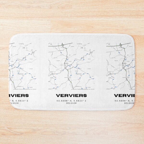 Item preview, Verviers Belgium Map | Modern Minimalist Black and White Poster designed and sold by RM-Journey.