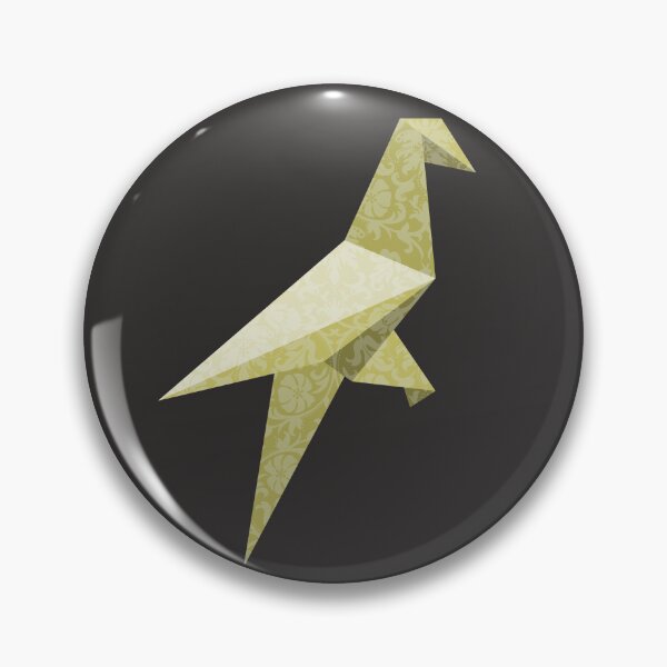 Item preview, Gold Origami Bird with Damask Lace Pattern - Luxury Vector Artor Art designed and sold by SKETCHYANDGRAPHIC.