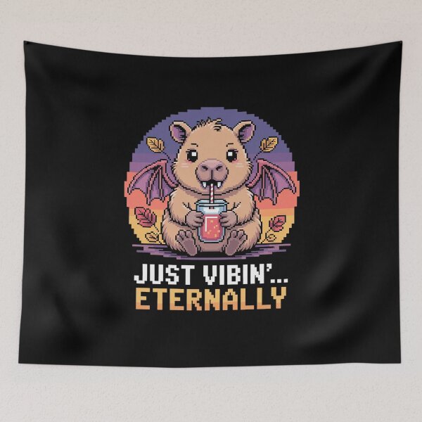Item preview, Cute Capybara Vampire Design - Just Vibin' Eternally  designed and sold by pixelpopplanet.