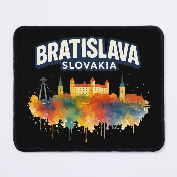 Item preview, Bratislava Slovakia Skyline Travel Watercolor designed and sold by TomFrontierArt.