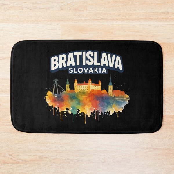 Item preview, Bratislava Slovakia Skyline Travel Watercolor designed and sold by TomFrontierArt.