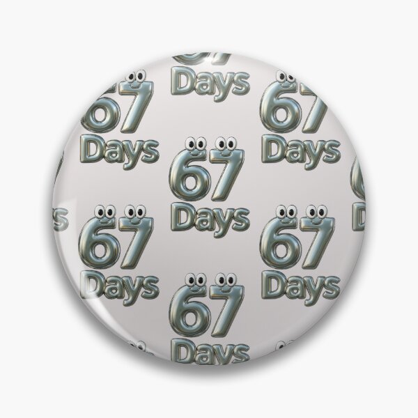 Item preview, chrome,3D,funny,countdown,cartoon,number,playful,shiny 67 designed and sold by hardingcarl2.
