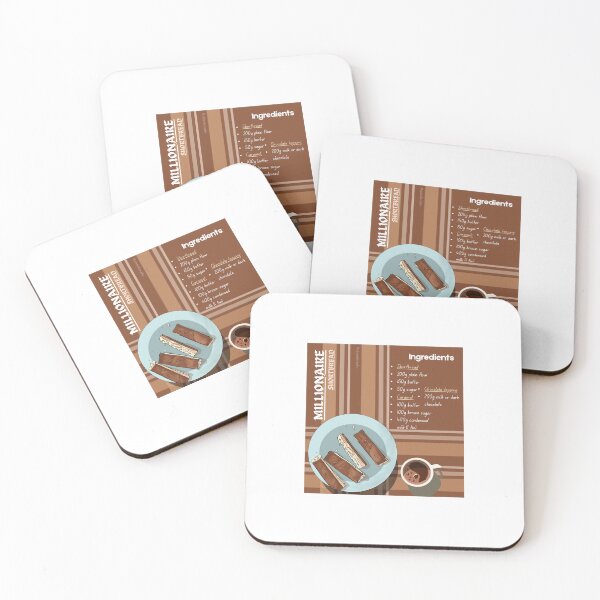 Item preview, Illustrated Recipe : Millionare Shortbread designed and sold by uhanikstudio.