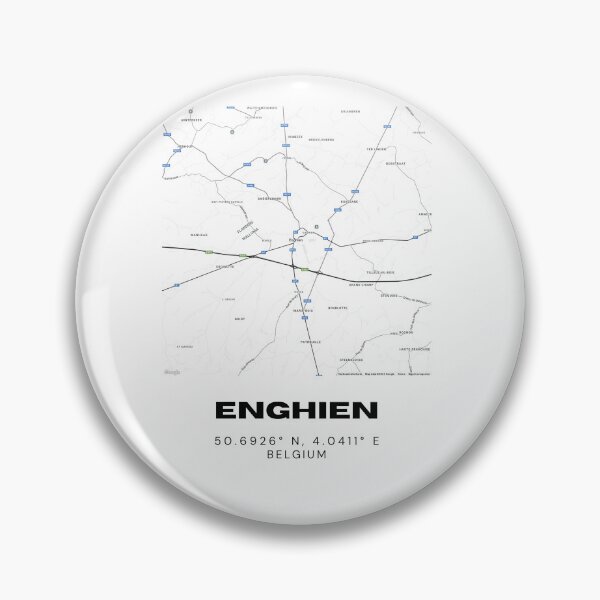Item preview, Enghien Belgium Map | Minimalist Black and White Modern City Poster designed and sold by RM-Journey.