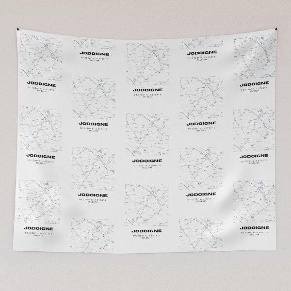 Item preview, Jodoigne Belgium Map | Minimalist Black and White Modern Map Poster designed and sold by RM-Journey.