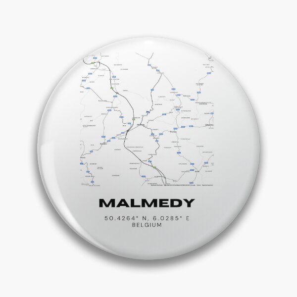 Artikelvorschau, Karte von Malmedy, Belgien | Minimalistisches, modernes Stadtposter in Schwarz-Weiß entworfen und verkauft von RM-Journey.