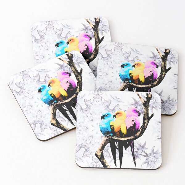 Item preview, Parrots in a sea of blossoms – a riot of color and nature / Swiss Artwork Photography designed and sold by Raphael Wolf.