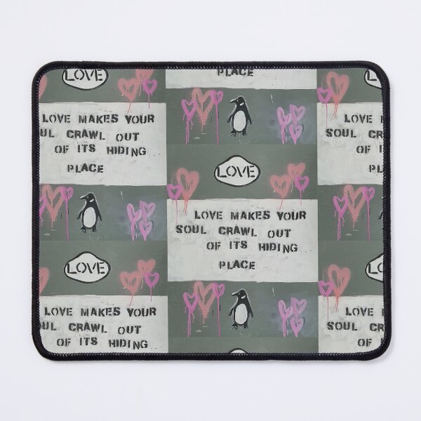 Item preview, Penguin Book Cover - Love Makes You Crawl Out Of Your Hiding Place designed and sold by LeahJustyceArt.