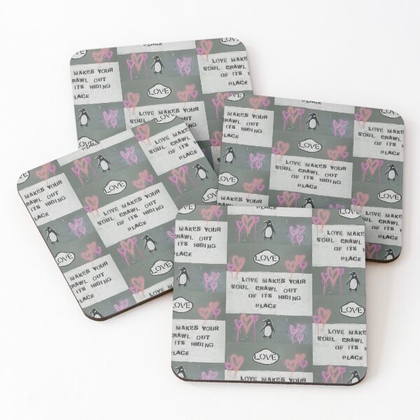 Item preview, Penguin Book Cover - Love Makes You Crawl Out Of Your Hiding Place designed and sold by LeahJustyceArt.