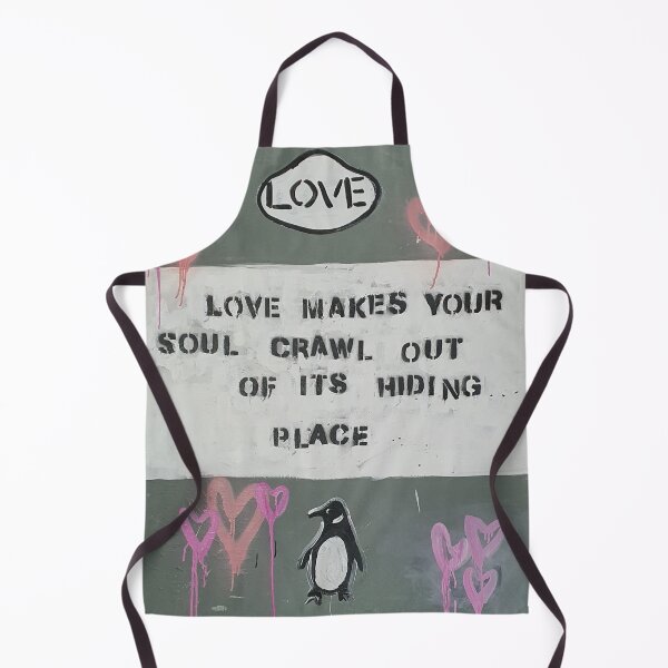Item preview, Penguin Book Cover - Love Makes You Crawl Out Of Your Hiding Place designed and sold by LeahJustyceArt.