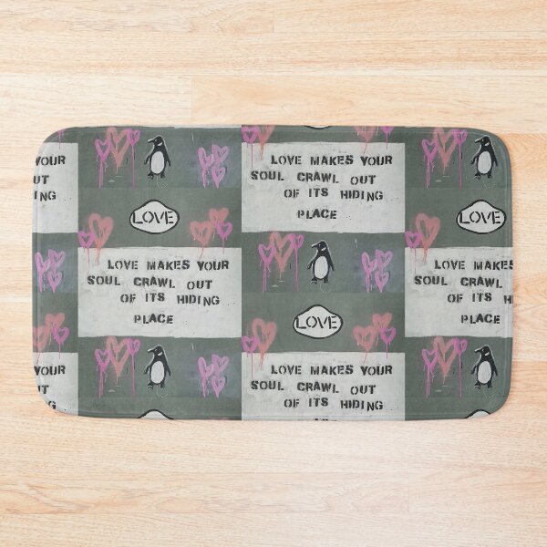 Item preview, Penguin Book Cover - Love Makes You Crawl Out Of Your Hiding Place designed and sold by LeahJustyceArt.