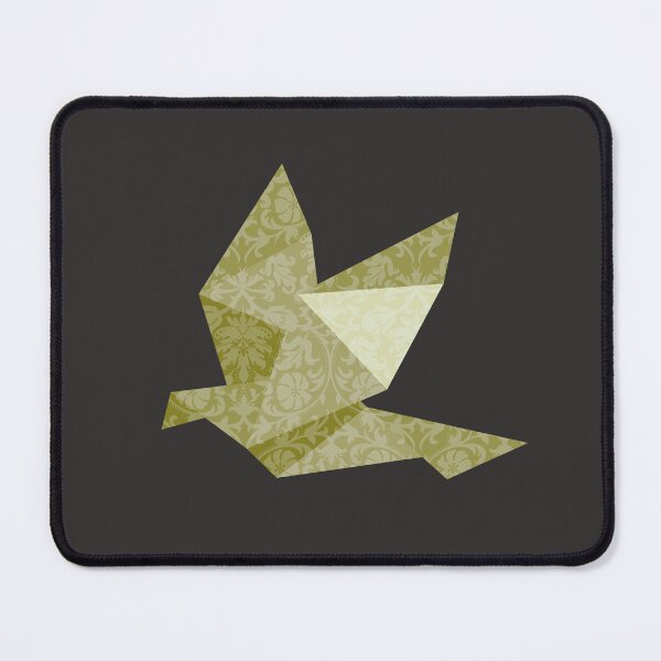 Item preview, Gold Origami Bird with Damask Lace Pattern - Luxury Vector Art designed and sold by SKETCHYANDGRAPHIC.