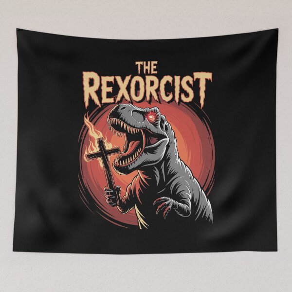 Item preview, THE REXORCIST T-Rex Exorcism | Horror Dinosaur Halloween Design designed and sold by pixelpopplanet.