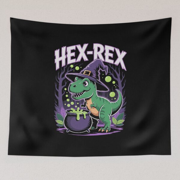 Item preview, HEX-REX Cute Witch T-Rex Dinosaur | Halloween Spooky Cute Dino Wizard designed and sold by pixelpopplanet.