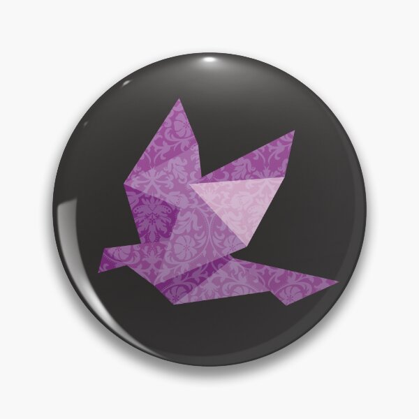 Item preview, Purple Origami Bird with Damask Lace Pattern - Elegant Vector Art designed and sold by SKETCHYANDGRAPHIC.