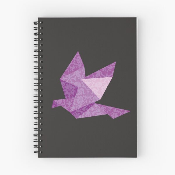 Item preview, Purple Origami Bird with Damask Lace Pattern - Elegant Vector Art designed and sold by SKETCHYANDGRAPHIC.