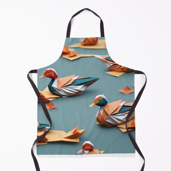 Item preview, Origami Art - Elegance Afloat: Mandarin Ducks Grace the Tranquil Waters of the Lake designed and sold by ArtfulFolds.