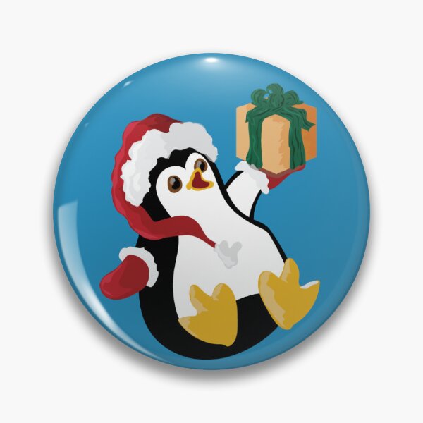 Item preview, Penguin with a Present, In Color designed and sold by Tout L'Orange Art.