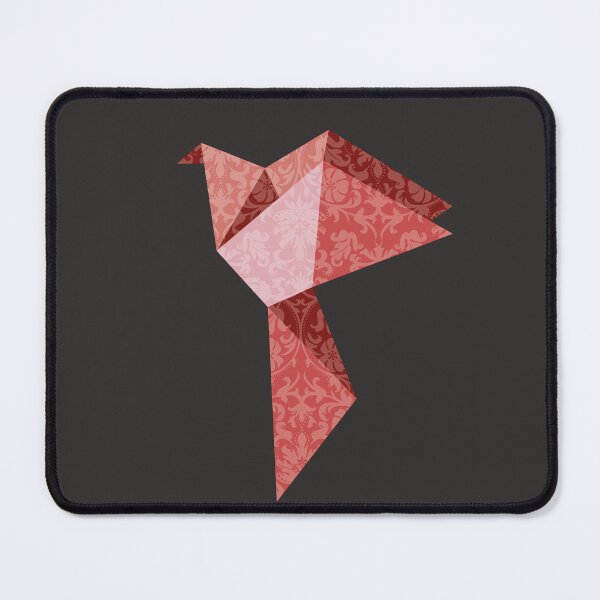 Item preview, Burgundy Red Origami Bird with Vintage Lace Pattern - Bold Vector Art designed and sold by SKETCHYANDGRAPHIC.