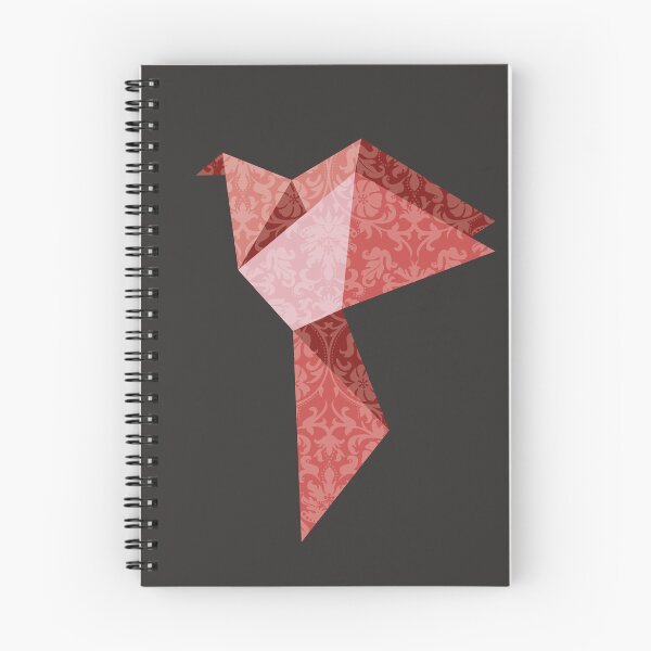 Item preview, Burgundy Red Origami Bird with Vintage Lace Pattern - Bold Vector Art designed and sold by SKETCHYANDGRAPHIC.