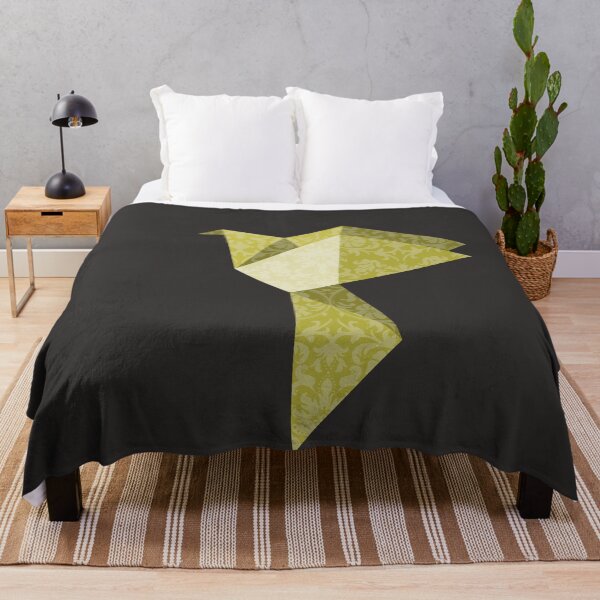 Item preview, Gold Origami Bird with Damask Lace Pattern - Luxury Vector Art designed and sold by SKETCHYANDGRAPHIC.