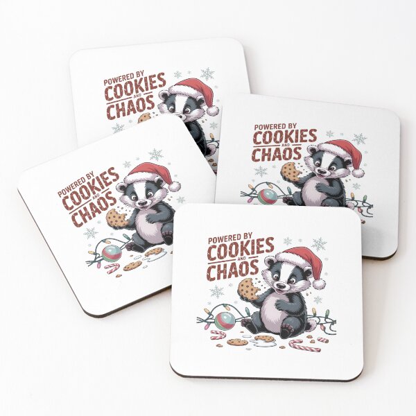 Item preview, Funny Christmas Badger designed and sold by JessArty ⭐⭐⭐⭐⭐.