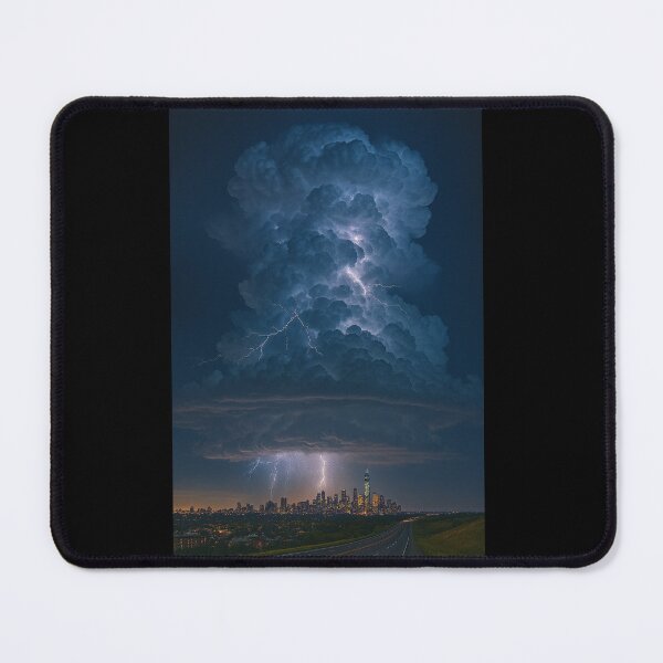 Item preview, Spectacular Lightning in Storm Cloud over a City designed and sold by Halifaxartguy.