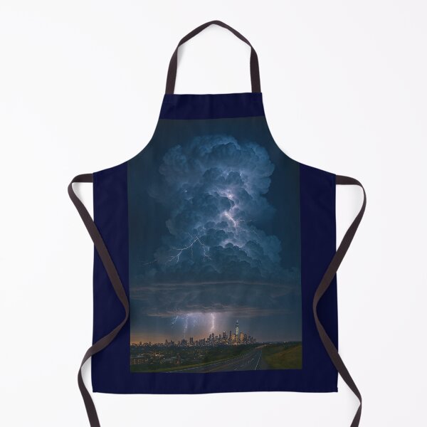 Item preview, Spectacular Lightning in Storm Cloud over a City designed and sold by Halifaxartguy.