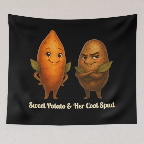 Item preview, Sweet Potato & Her Cool Spud - Funny Thanksgiving Couple designed and sold by I AM BRO.