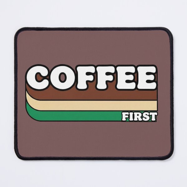 Item preview, Retro "Coffee First" Stacked Art designed and sold by InkWeaveShop.