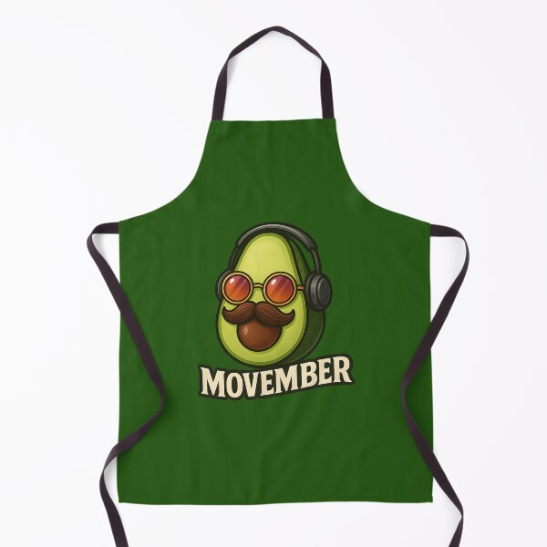Item preview, Avocado with Mustache, Headphones & Sunglasses – “Movember” Support Art designed and sold by shmupod.