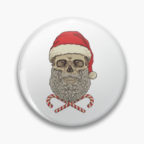 Item preview, Bearded Santa Skull Christmas Candy Cane Design designed and sold by lojadpop.