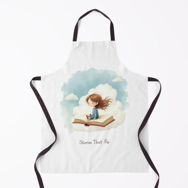 Item preview, Stories That Fly — Dreamy Book Lover Illustration | Whimsical Reading & Imagination Design** designed and sold by CallisC-Arts.