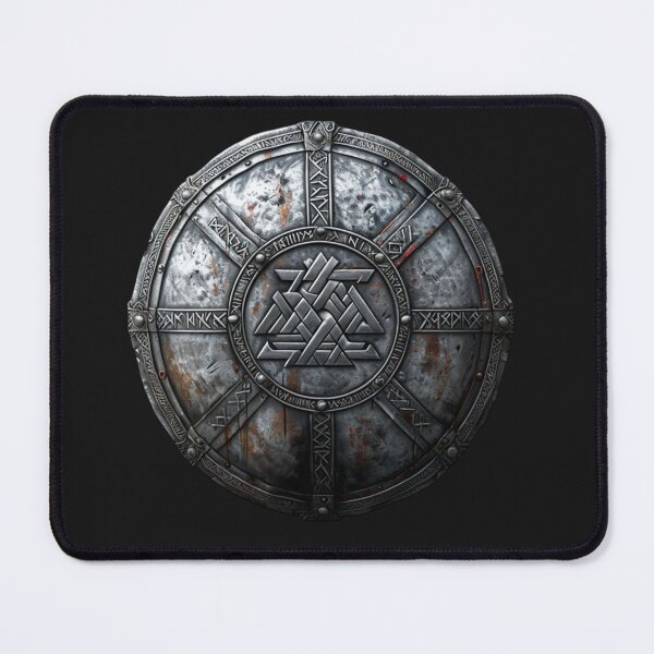 Item preview, Valknut Shield – Viking Warrior Symbol - Norse Battle Heritage Design designed and sold by Mythic Tide.