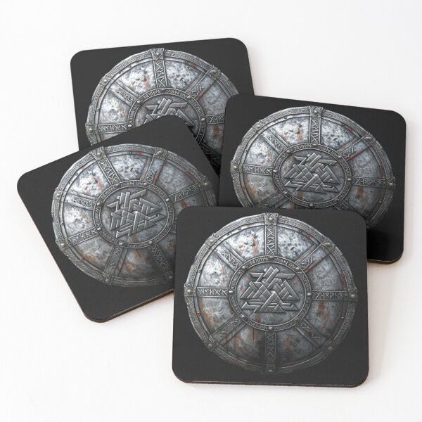 Item preview, Valknut Shield – Viking Warrior Symbol - Norse Battle Heritage Design designed and sold by Mythic Tide.