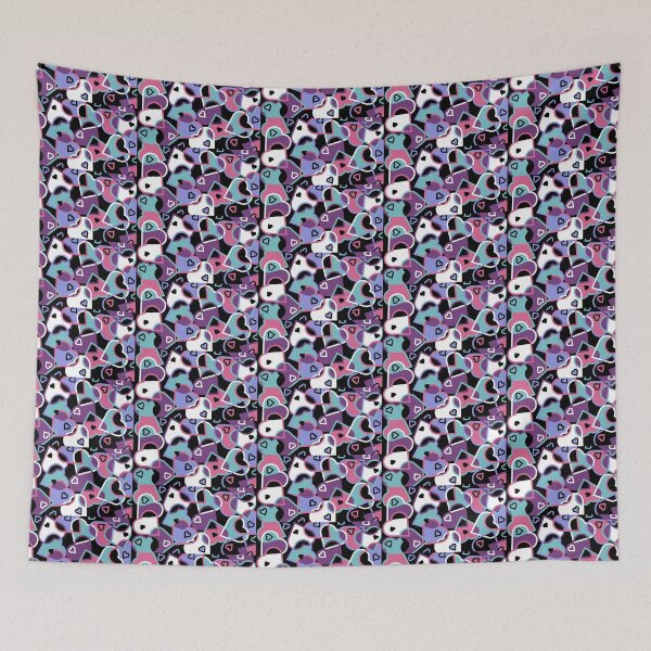 Item preview, Modern Multi-colored Hearts Pattern on Black Background designed and sold by ABG Inspirational Art.