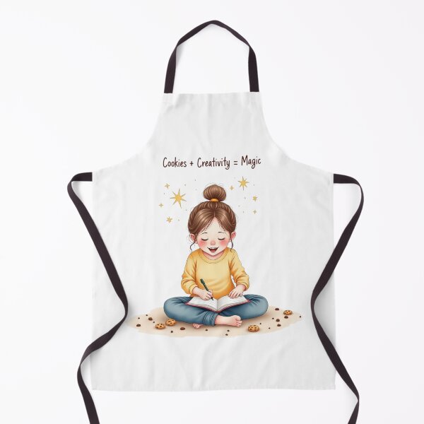 Item preview, Cookies + Creativity = Magic — Cozy Artist Girl Illustration | Cute Writer & Snack Lover Design** designed and sold by CallisC-Arts.