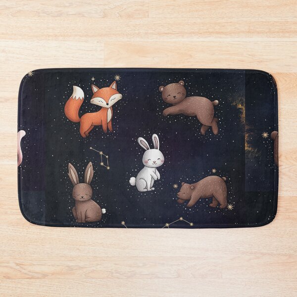 Item preview, Cute Forest Animals in Space Constellation Night Sky Galaxy Art Design designed and sold by pixelpopplanet.
