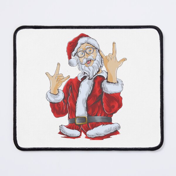 Item preview, Heavy Metal Rocker Santa Claus - Merry Christmas Horns designed and sold by lojadpop.